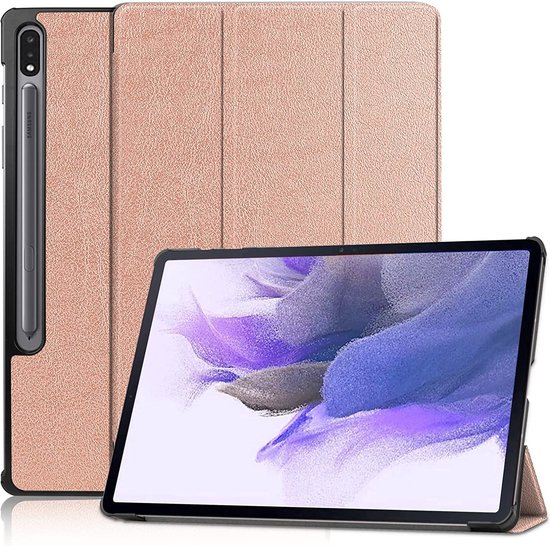 Samsung Tab S8 Plus hoes Book Case Smart Cover Rose Goud Samsung