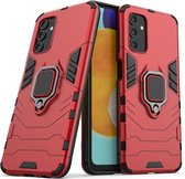Coque Samsung Galaxy A13 (4G) - Coque Armure Double MobyDefend avec Support - Rouge - Coque pour Téléphone Portable - Coque pour Téléphone Ce produit est compatible avec : Samsung Galaxy A13 (4G)