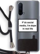 Case Company® - OnePlus Nord CE 5G hoesje met Koord - I'm dope - Telefoonhoesje met Zwart Koord - Bescherming aan alle Kanten en Over de Schermrand