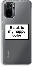 Case Company® - Xiaomi Redmi Note 10 Pro hoesje - Black is my happy color - Soft Cover Telefoonhoesje - Bescherming aan alle Kanten en Schermrand