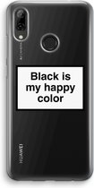 Case Company® - Huawei P Smart (2019) hoesje - Black is my happy color - Soft Cover Telefoonhoesje - Bescherming aan alle Kanten en Schermrand