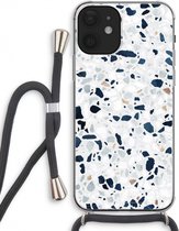 Case Company® - iPhone 12 hoesje met Koord - Terrazzo N°1 - Telefoonhoesje met Zwart Koord - Extra Bescherming aan alle Kanten en Over de Schermrand