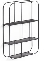 Kave Home - Veneranda metalen planken met zwarte afwerking 42 x 60 cm