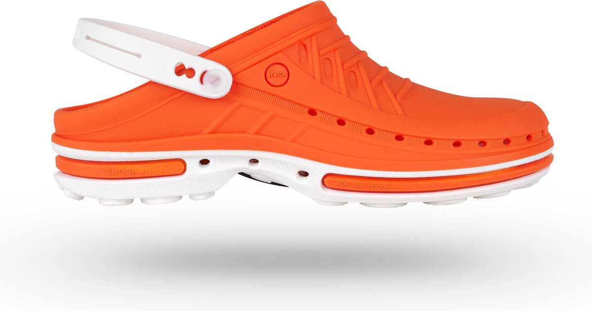 WOCK Zorgklompen Clog 2564 Oranje/Wit - Maat 37/38
