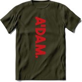 A'Dam Amsterdam T-Shirt | Souvenirs Holland Kleding | Dames / Heren / Unisex Koningsdag shirt | Grappig Nederland Fiets Land Cadeau | - Leger Groen - L