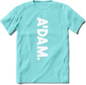 A'Dam Amsterdam T-Shirt | Souvenirs Holland Kleding | Dames / Heren / Unisex Koningsdag shirt | Grappig Nederland Fiets Land Cadeau | - Licht Blauw - M
