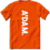 A'Dam Amsterdam T-Shirt | Souvenirs Holland Kleding | Dames / Heren / Unisex Koningsdag shirt | Grappig Nederland Fiets Land Cadeau | - Oranje - 3XL