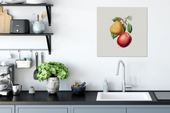 Tableau sur Toile Fruit - Printemps - Feuilles - 50x50 cm - Décoration murale
