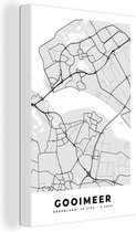 Peinture sur toile Nederland - Gooimeer - Plan d'étage - Carte - Plan de la ville - 60x90 cm - Décoration murale