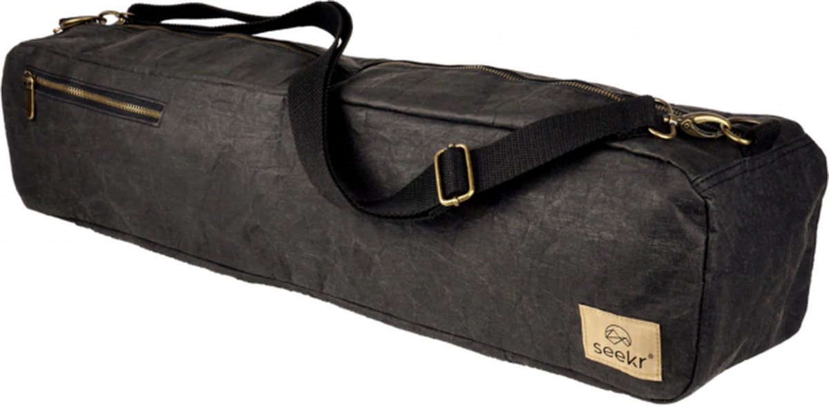 Seekr Duurzame Tas Voor Yoga - Zwart - 15x15x70 cm - Ecologisch - Tas voor Yogamat - Met draagriem