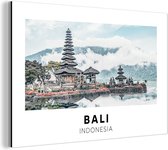 Wanddecoratie Metaal - Aluminium Schilderij Industrieel - Bali - Indonesië - Tempel - 90x60 cm - Dibond - Foto op aluminium - Industriële muurdecoratie - Voor de woonkamer/slaapkamer