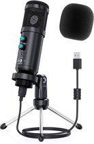 USB Condensator Microfoon met Statief | Mic | Recording | PC Microfoon | USB Plug and Play Studio Microfoon | voor Mac & Windows | voor Gaming, Chatten, YouTube-video's