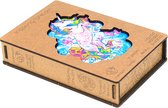 UNIDRAGON Houten Puzzel Dier - Inspirerende Eenhoorn - 103 stukjes - Small 18x24 cm
