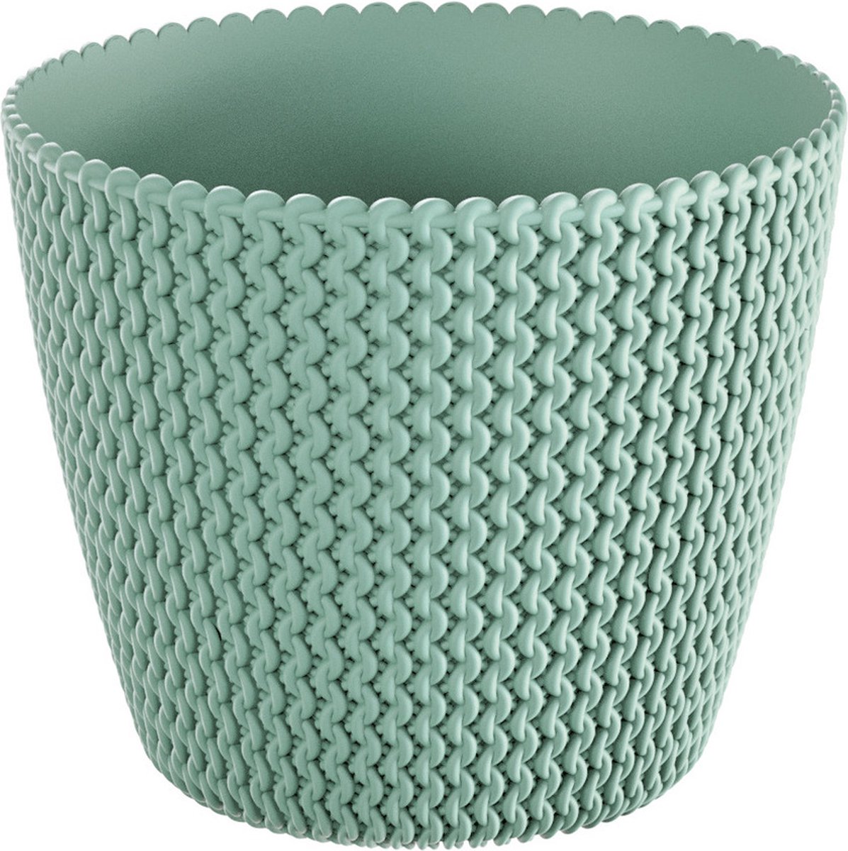 Prosperplast Plantenpot/bloempot Splofy - mint groen - kunststof - D19 x H16 cm - binnen/buiten - stijlvol