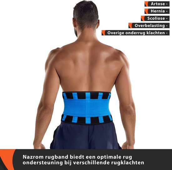 NAZROM® Rugbrace - Rugband Voor Onderrug - Rug & Houding Corrector voor Onmiddellijke Rugondersteuning, Pijnverlichting en Draagcomfort - Postuur Corrector - M