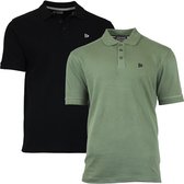 Donnay Polo 2-Pack - Sportpolo - Heren - Maat XL - Zwart & Army green (291)