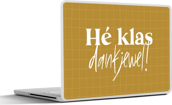 Foto: Laptop sticker 11 6 inch spreuken quotes school h klas dankjewel 30x21cm laptopstickers laptop skin cover