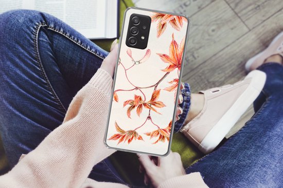 Coque Samsung Galaxy A33 5G - Érable du Japon - Automne - Vintage - Coque de téléphone en Siliconen