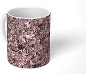 Mok - Roze - Zwart - Graniet - Kristallen - 350 ML - Beker - Uitdeelcadeautjes