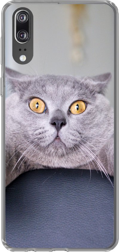 Coque Huawei P20 - Chat - Bang - Chaise - Coque de téléphone en Siliconen