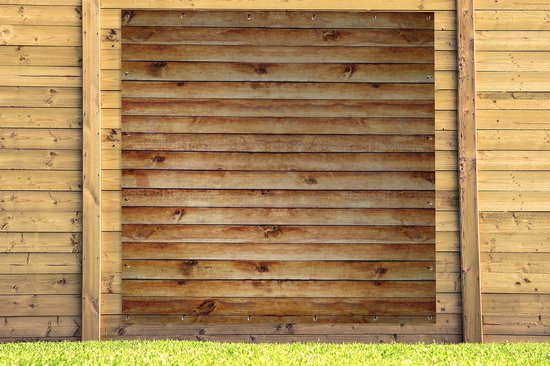 Affiche de Jardin Planches - Bois - Vintage - 200x200 cm - Toile jardin - Affiche extérieure