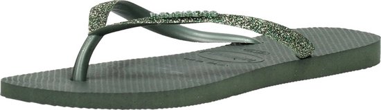 Havaianas Slim Glitter II Dames Slippers - Green Olive - Maat 39/40 - Havaianas