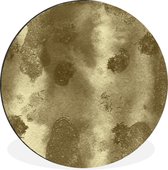 Cercle mural - Cercle mural - Goud - Abstrait - Peinture - Aluminium - Dibond - ⌀ 90 cm - Intérieur et extérieur
