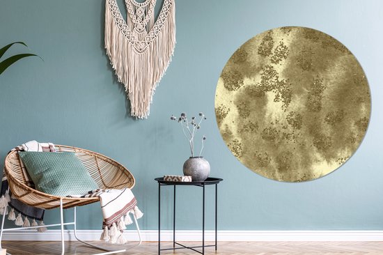 Wall Circle - Indoor Wall Circle - Goud - Glitter - Structure - ⌀ 140 cm - Décoration murale - Peintures Ronds