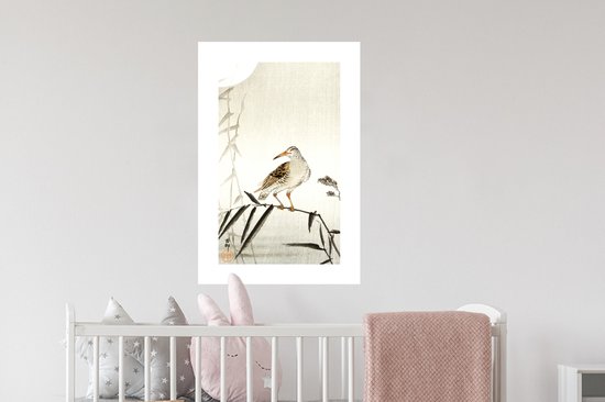 Stickers Stickers muraux - Japon - Vogel - Feuilles - Scandinave - 40x60 cm - Feuille adhésive