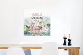 Poster Spreuken - Girls room - Quotes - Meisjes - Kids - Baby - Meiden - 50x50 cm - Poster Babykamer