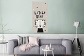Poster Quotes - Little star - Spreuken - Kids - Baby - Kinderen - 60x120 cm - Poster Babykamer