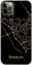 Geschikt voor iPhone 13 Pro Max hoesje - Heerlen - Kaart - Goud - Siliconen Telefoonhoesje
