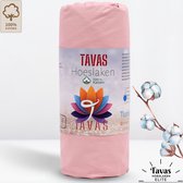 Tavas Hoeslaken 100% Hoogwaardige Katoen | Hotelkwaliteit | 60x120 cm | Roze