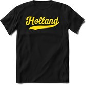 Nederland - Geel - T-Shirt Heren / Dames  - Nederland / Holland / Koningsdag Souvenirs Cadeau Shirt - grappige Spreuken, Zinnen en Teksten. Maat S