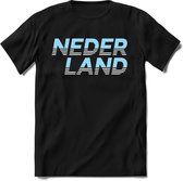 Nederland - Licht Blauw - T-Shirt Heren / Dames  - Nederland / Holland / Koningsdag Souvenirs Cadeau Shirt - grappige Spreuken, Zinnen en Teksten. Maat L