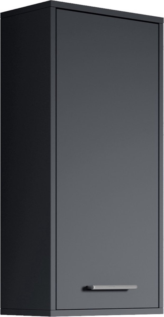 Badplaats Badkamerkast Aura 37 x 24 x 77 cm - Antraciet - Hangende Kolomkast met 1 Deur