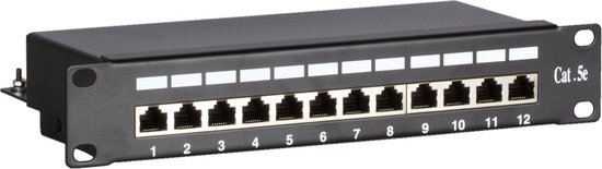 DSIT 10 Inch CAT5e FTP patchpaneel - 12 poorts