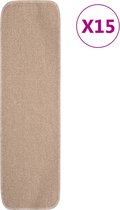 vidaXL Trapmatten 15 st anti-slip 75x20 cm beige