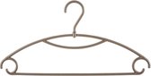 Set van 8x stuks kunststof kledinghangers taupe 40 x 20 cm - Kledingkast hangers/kleerhangers