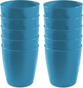 20x gobelets en plastique 300 ml en bleu - Gobelets à limonade - Vaisselle de Service de camping/ pique-nique