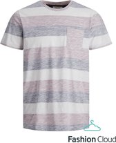 JACK & JONES Jack&Jones - Stanlaystripe Tee SS Crew Neck Hawthorn Rose MULTICOLOR XL