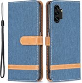 Denim Book Case - Samsung Galaxy A13 4G Hoesje - Blauw