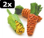 2x SISAL CARROTS & CORN MINI 3ST