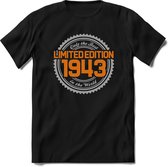 1943 Limited Edition | Feest Kado T-Shirt Heren - Dames | Zilver - Goud | Perfect Verjaardag Cadeau Shirt | Grappige Spreuken - Zinnen - Teksten | Maat XXL