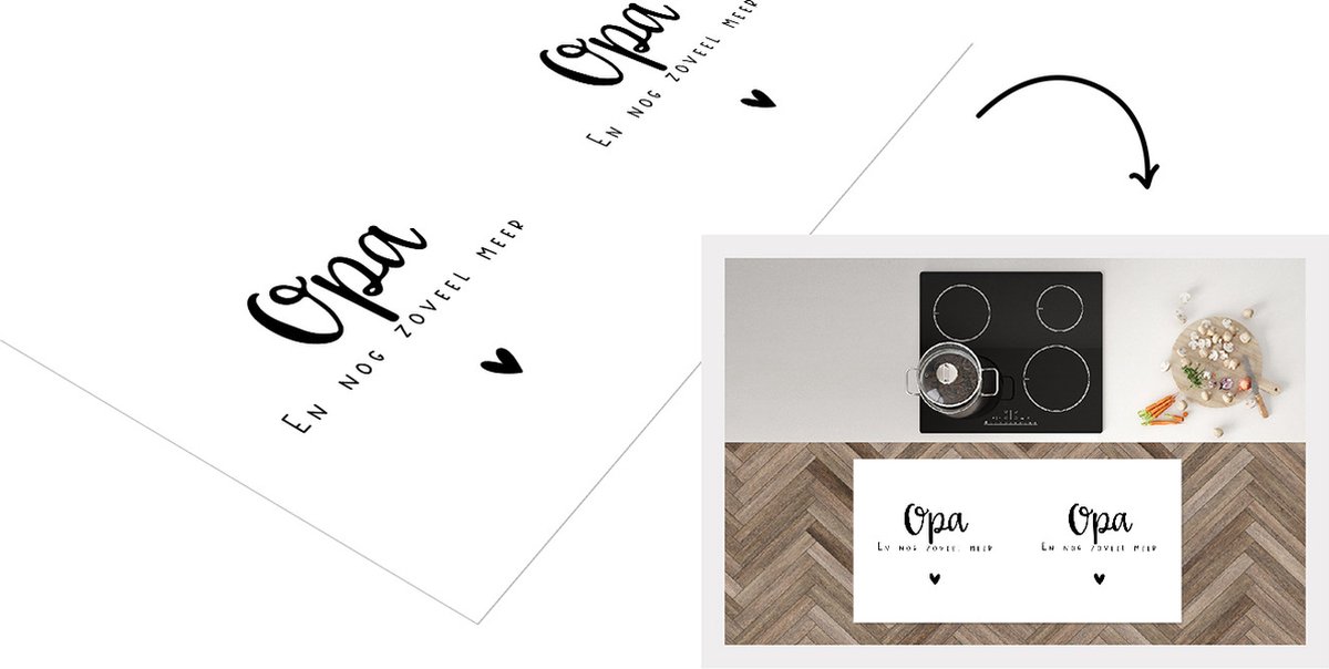 KitchenYeah Keukenloper - Loper keuken - 'Opa en nog zoveel meer' - Spreuken - Quotes - 120x60 cm - Keukenloper vinyl Multicolor