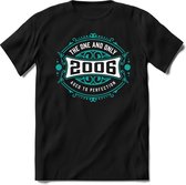 2006 The One And Only | Feest Kado T-Shirt Heren - Dames | Cobalt - Wit | Perfect Verjaardag Cadeau Shirt | Grappige Spreuken - Zinnen - Teksten | Maat L