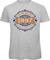 1997 The One And Only | Feest Kado T-Shirt Heren - Dames | Donker Blauw - Goud | Perfect Verjaardag Cadeau Shirt | Grappige Spreuken - Zinnen - Teksten | Maat XL