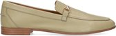 Manfield - Dames - Groene leren loafers - Maat 40