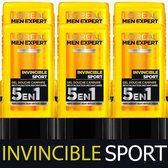 [Batch van 6] L'OREAL PARIS MEN EXPERT Invincible Sport revitaliserende douchegel voor mannen - 300 ml