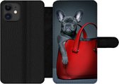 Bookcase Geschikt voor iPhone 11 telefoonhoesje - Hond - Grappig - tas - Kinderen - Jongens - Meisjes - Kids - Met vakjes - Wallet case met magneetsluiting